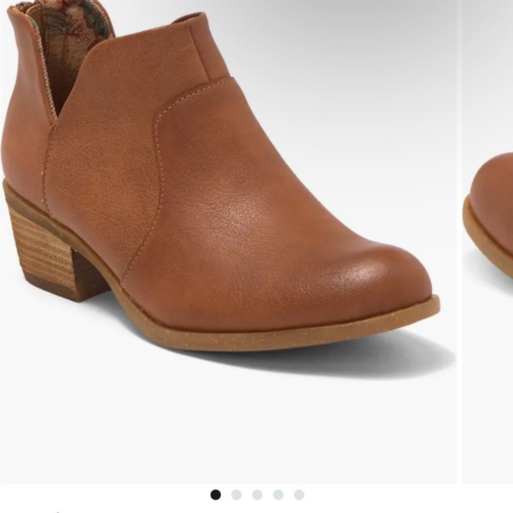 B O C By Born B 0 C By Born Lucy Notched Topline Block Heel Bootie Tan, Size 8 View 2